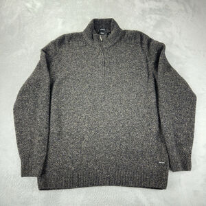 Hugo Boss Men's Size XL Wool Blend 1/4 Zip Pullover Sweater Made In Turkey